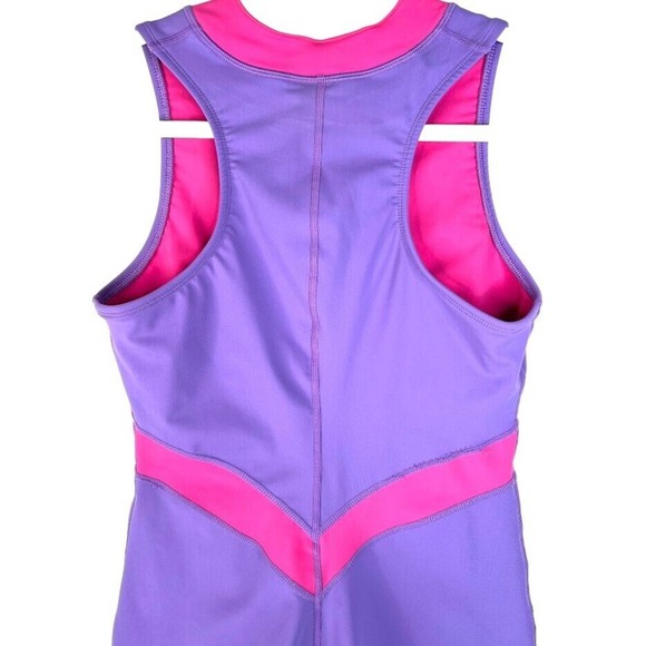 Jam! Triathlon TRISUIT Womens Size Large Purple Pink 1/2 Zip Rowing Sleeveless - Picture 5 of 9
